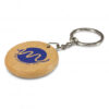 Round Wooden Keyring With Logo