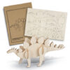 Wooden Stegosaurus Model