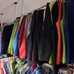 rack of different apparel items